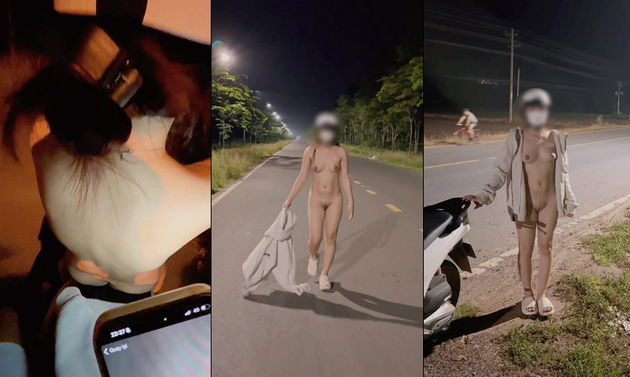 Em nghiện phô dâm cởi đồ khỏa thân chở anh đi dạo buổi tối – Viet69