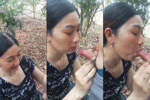 Chị gái giáo viên đưa ra vườn nhà bú cu hòa mình với thiên nhiên